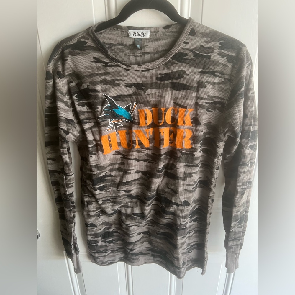 San Jose Sharks camo Duck Hunter thermal sz S